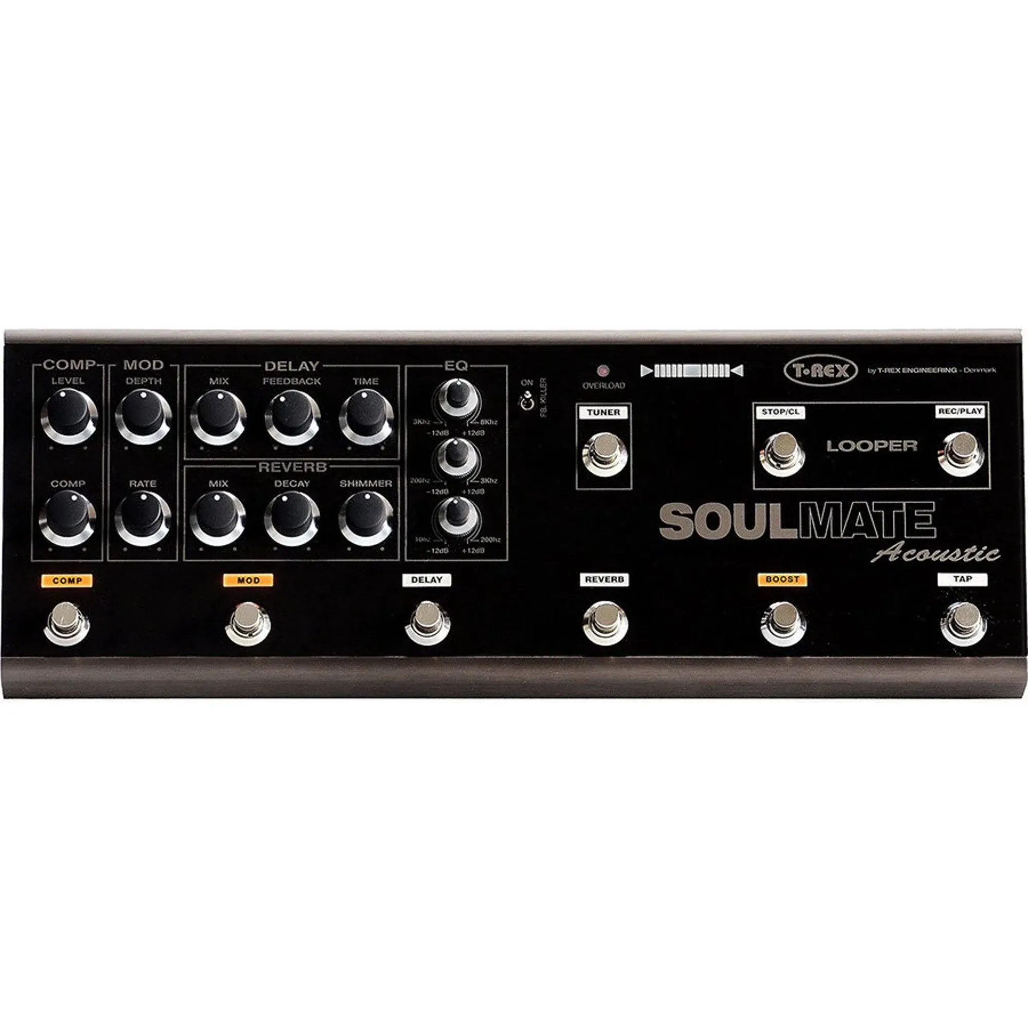 T-Rex Engineering SOULMATE-ACOUS<wbr/>TIC Guitar Multi Effects Pedal with Compressi...