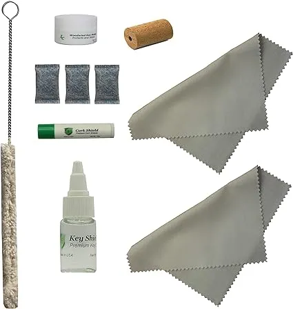 Flute Care Kit, Oil, Swab, Polishing Cloths, Cork Grease, Head Cork, Packets