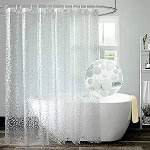 AooHome EVA Clear Shower Curtain Liner 72&#034;x78&amp;qu<wbr/>ot;, Semi Transparent 