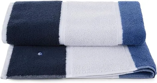 Southern Tide Performance Stripe Bath Towel - Cobalt