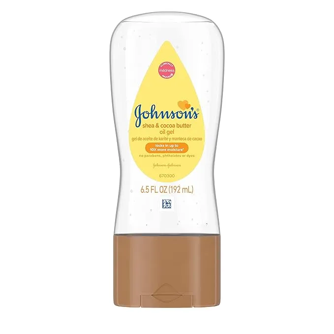 Johnson&#039;s Baby Oil Gel Enriched With Shea and Cocoa Butter, Great for Baby Massa