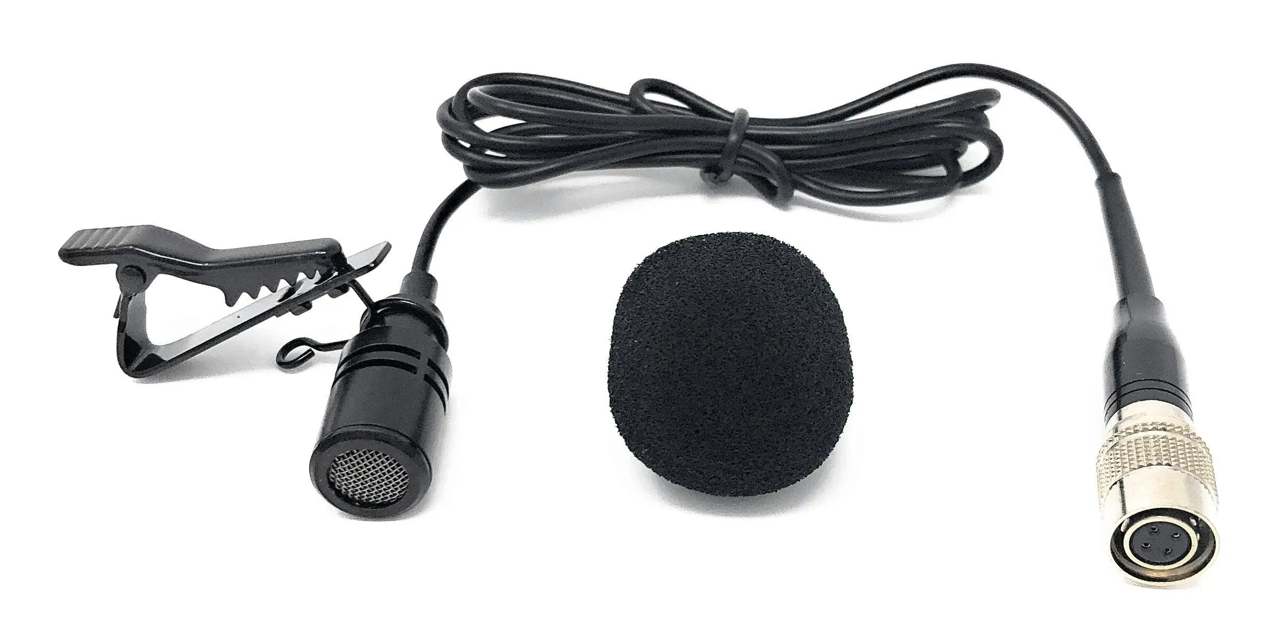 Black Omni-direction<wbr/>al Tie Clip Lapel Lavalier Microphone for Audio-Technica