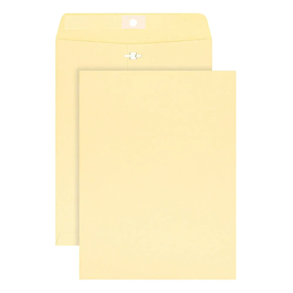 Office Depot Brand 9&#034; x 12&#034; Manila Envelopes, Extra Heavyweight, Clasp Closure,