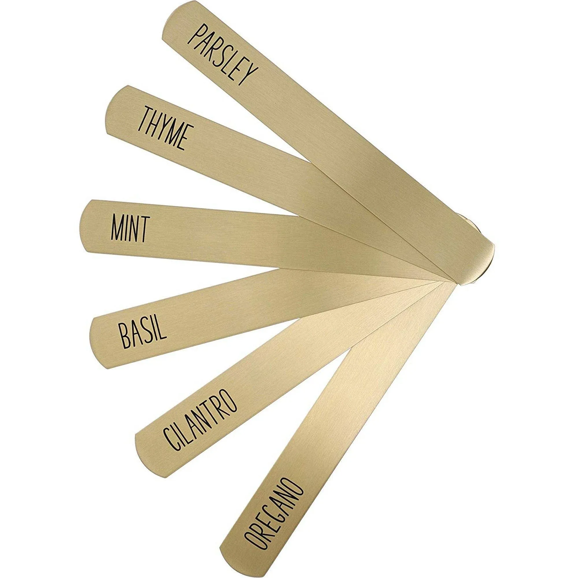 Juvale Brass Garden Markers for Herb Plants (6 Pieces)