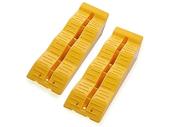 Zone Tech TS0007 3 Level Car Wheel Ramp, Yellow