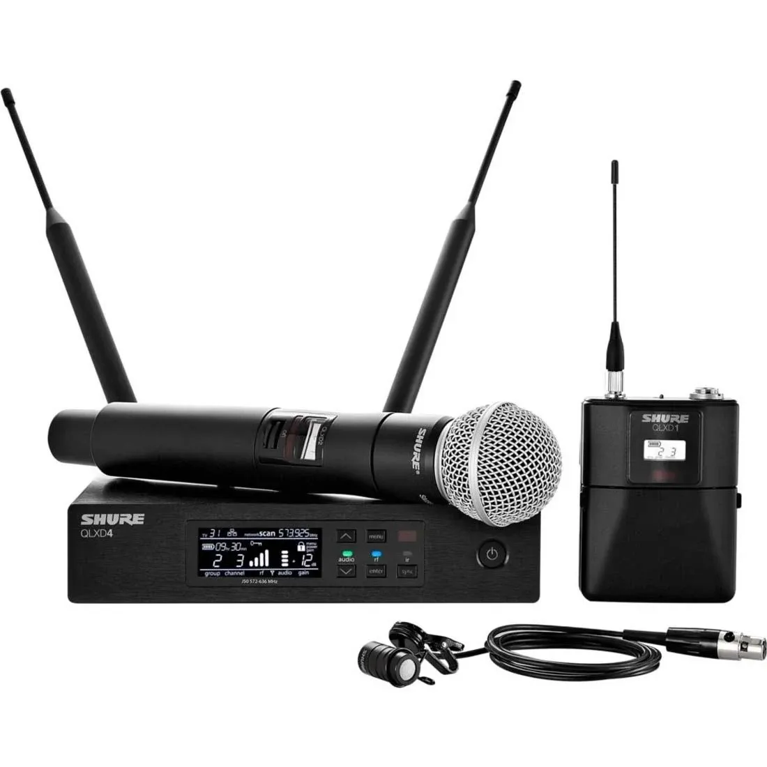 Shure QLXD124/85 Lavalier Wireless Microphone System - H50 Band | Reverb