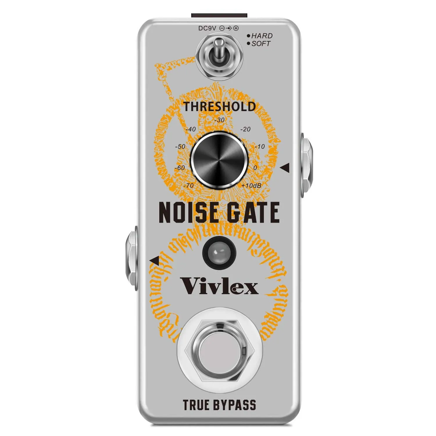 Vivlex LEF-319 Noise Gate Noise Reduction Noise Suppression Guitar Effects Pedal Noise Killer Noise Wiper Noise Cancelling for Electric Guitar Bass with True Bypass