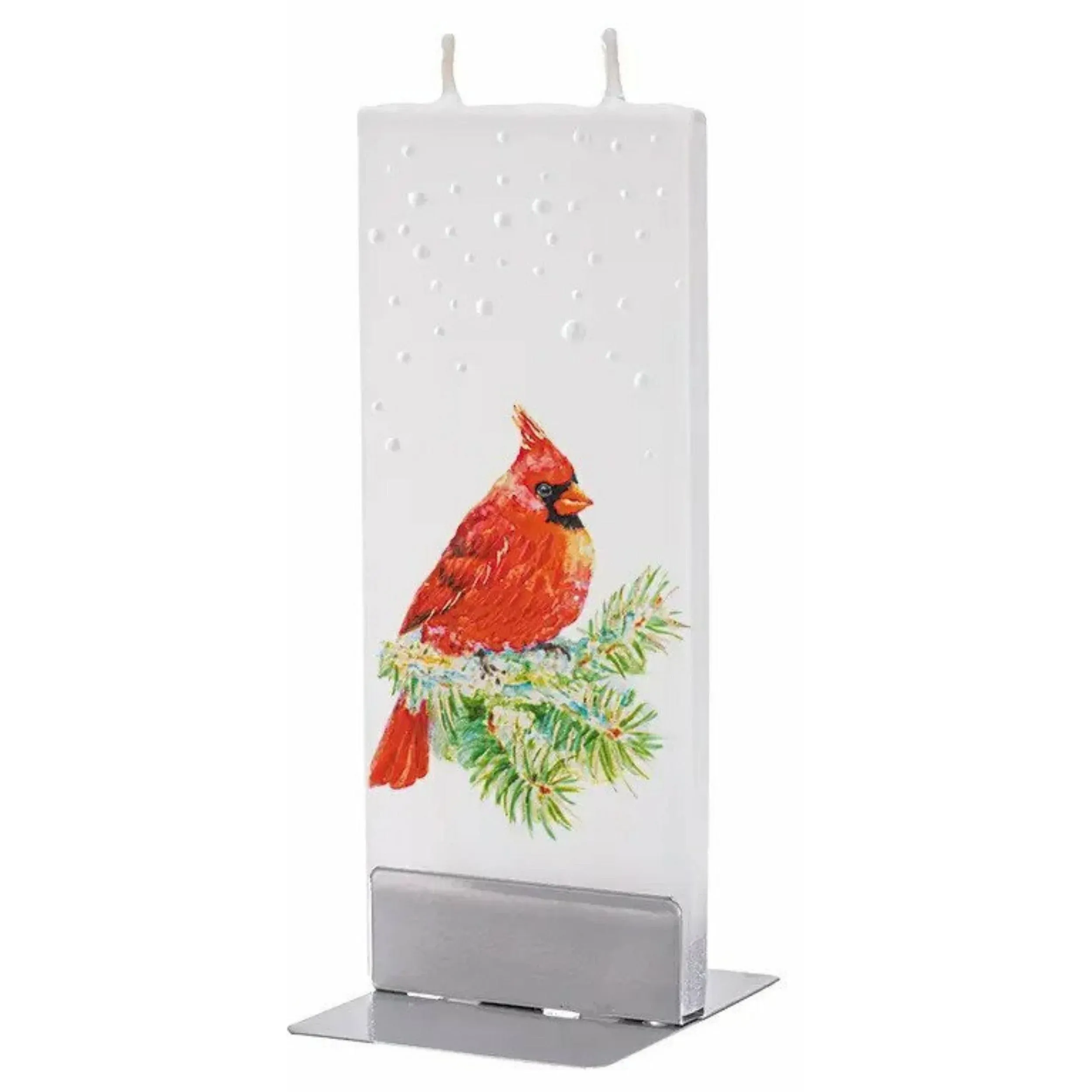 Flatyz Flat Snowy Cardinal Candle — A Framers Touch