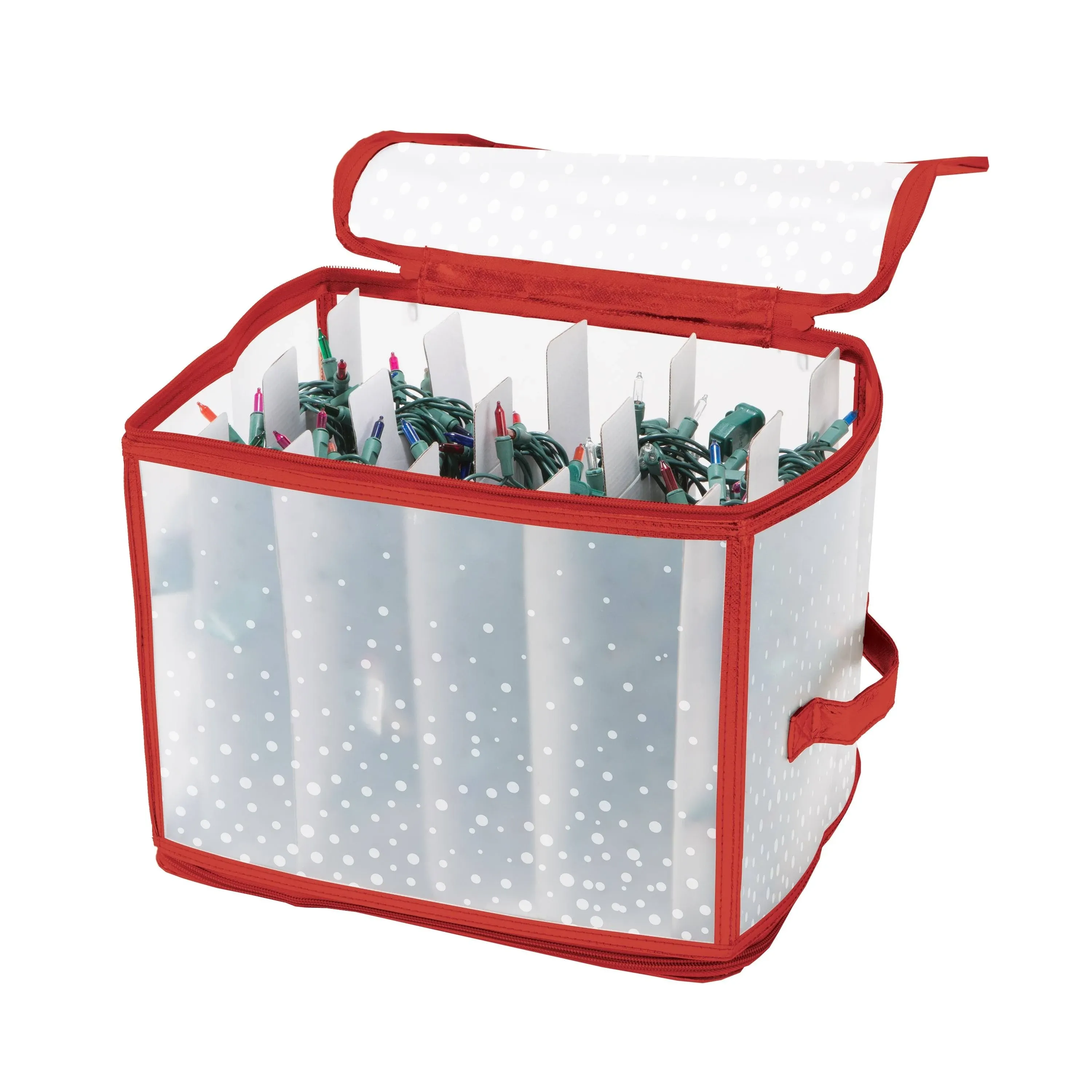 Simplify Christmas Light Organizer Storage Box in Gold Printed Polypropylene