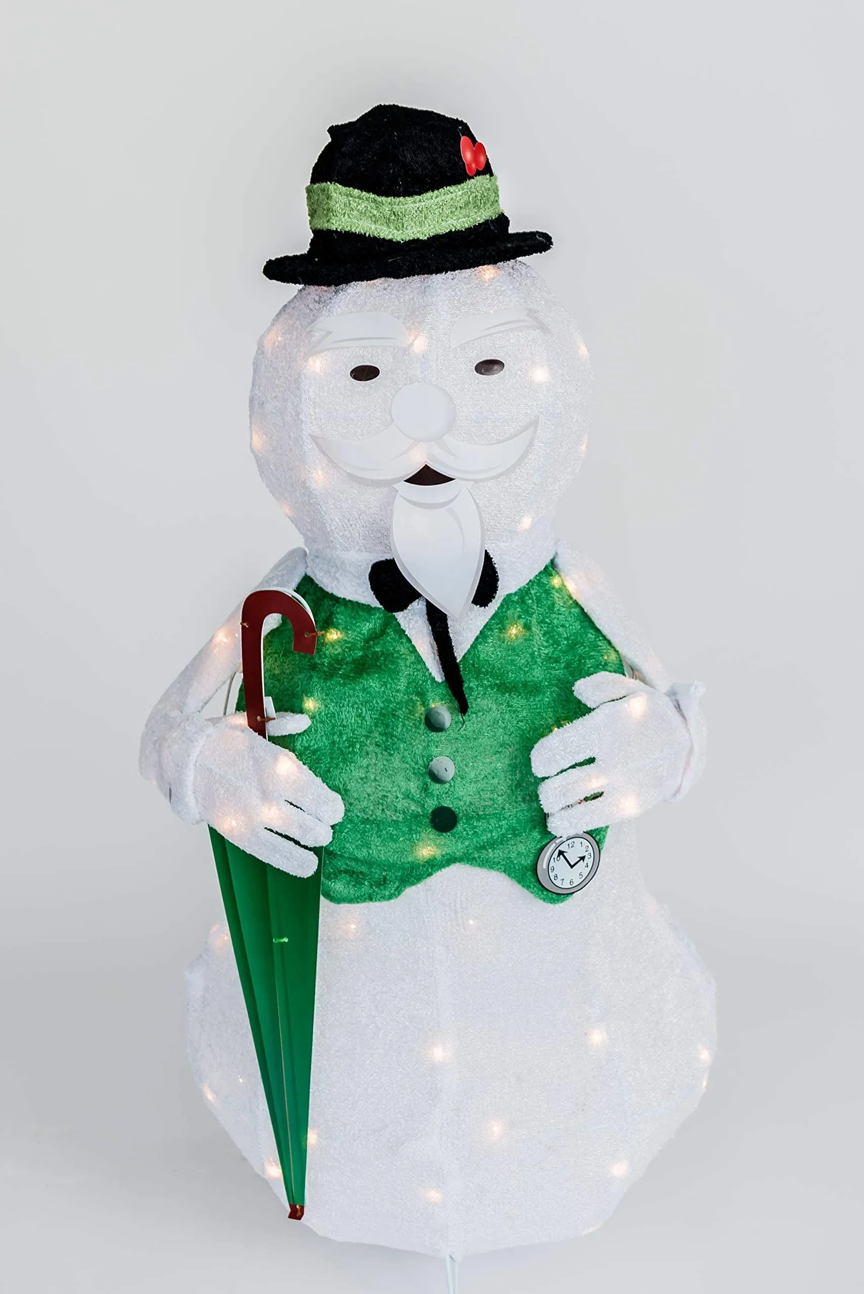 ProductWorks 36" Tinsel Sam The Snowman w/Umbrella Rudolph The Red Nosed Reindeer ...