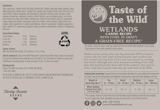 Taste of The Wild Dog Food Wetlands