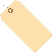 Aviditi 6 1/4" x 3 1/8" Manila Shipping Tags, 10 Pt. 12" Wire, Reinforced Eyelet, to Identify or Address Items That Cannot be Labeled, Case of 1000