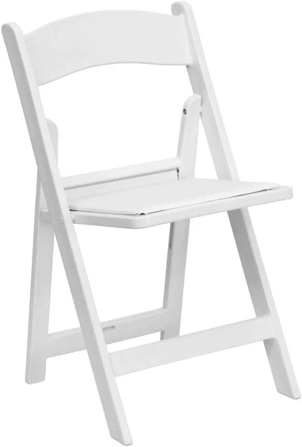 Flash Furniture Hercules™ Series Folding Chair - White Resin - 2 Pack 1000LB Weight Capacity Comfortable Event Chair - Light Weight Folding Chair