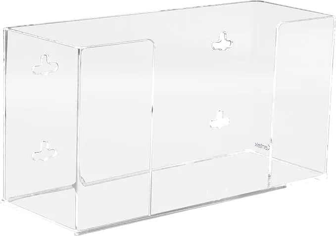 Kantek Acrylic Glove Box Holders - Acrylic - 1 Each - Clear