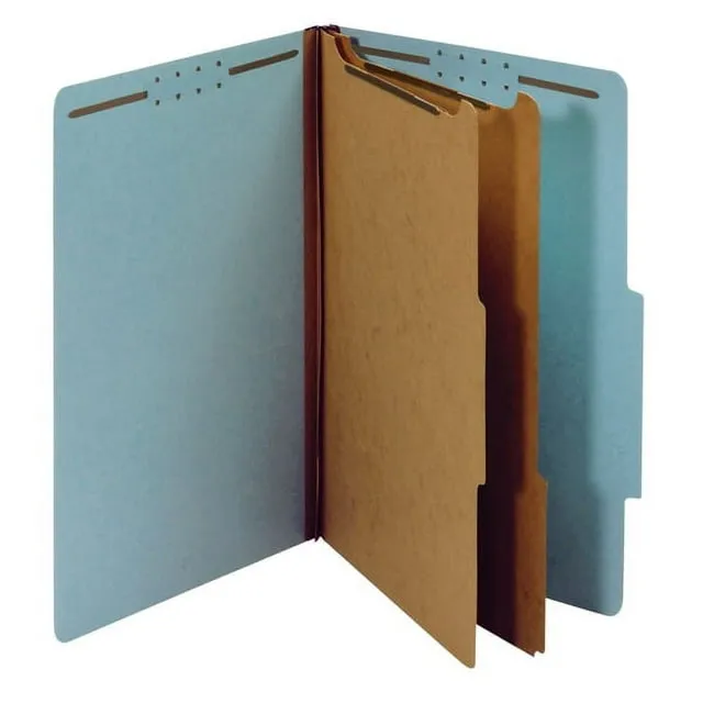 Office Depot Brand Pressboard Expanding File Folders, 2 1/2" Expansion, Legal size, 83% Recycled, Blue, Pack of 5