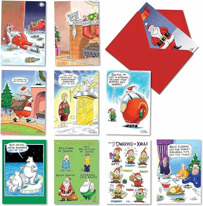 10 Assorted funny Xmas cards w/ 5x7" Envelopes - No Complaints  | eBay