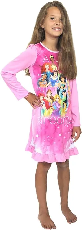 Disney Princess Long Sleeve Nightgown Pajamas 4 / Pink