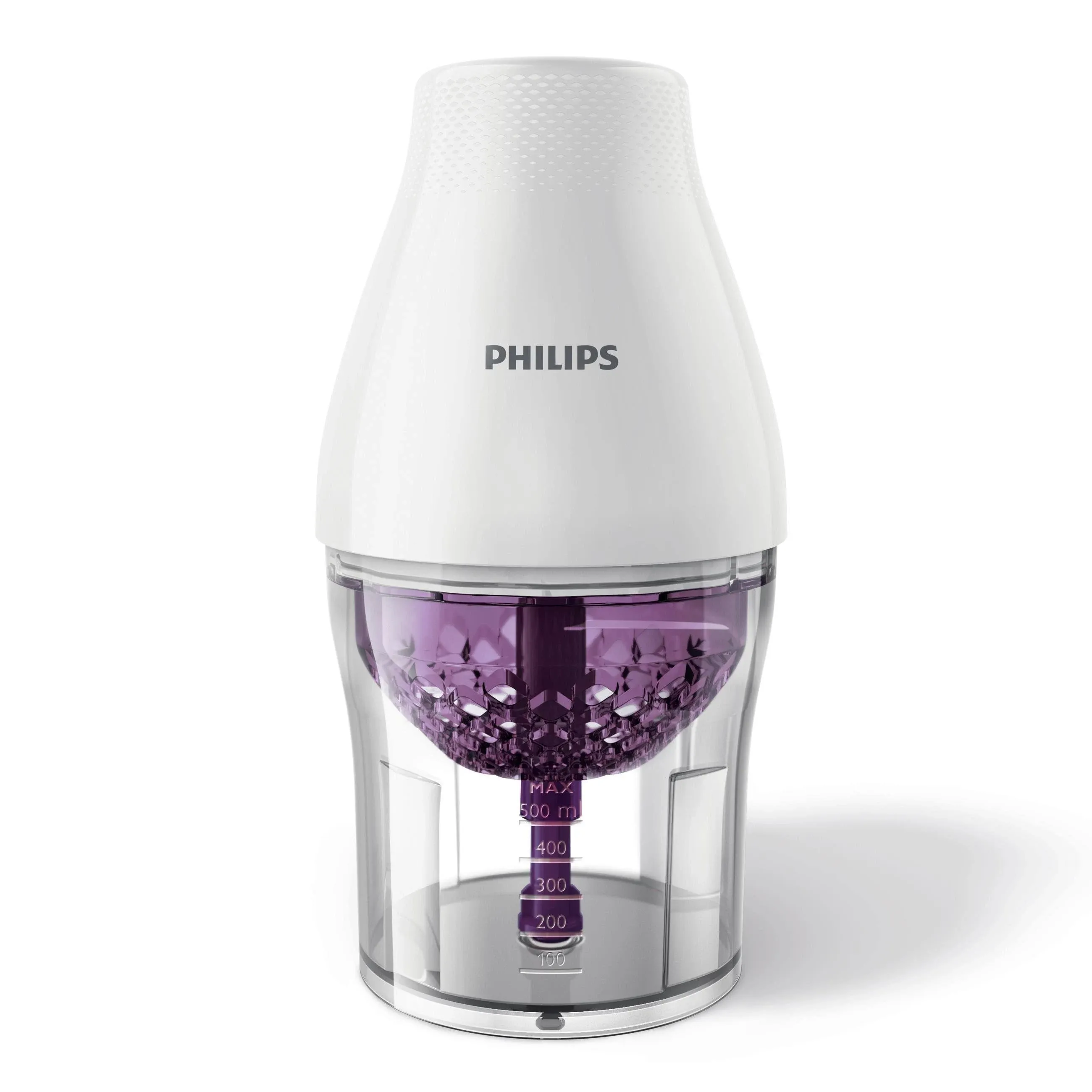 Philips MultiChopper Food Processor w/ Chop Drop Technology, White - HR2505/56