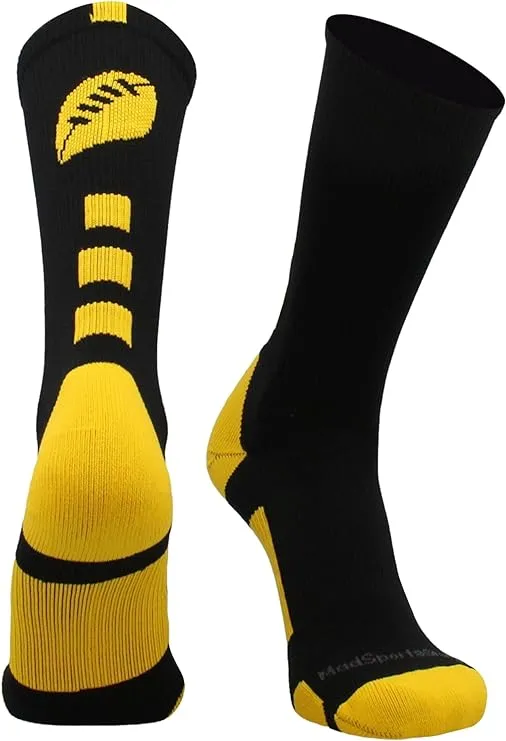 Football Logo Athletic Crew Socks (multiple colors)