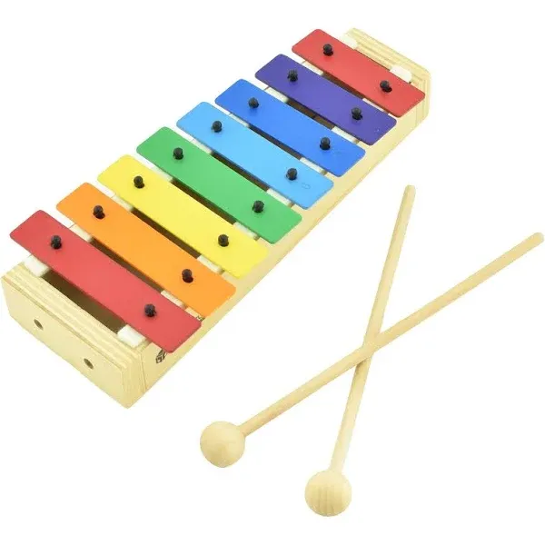 MUSICUBE Xylophone for Kids Wood Xylophone Mallets Instrument Free Harmonica NEW