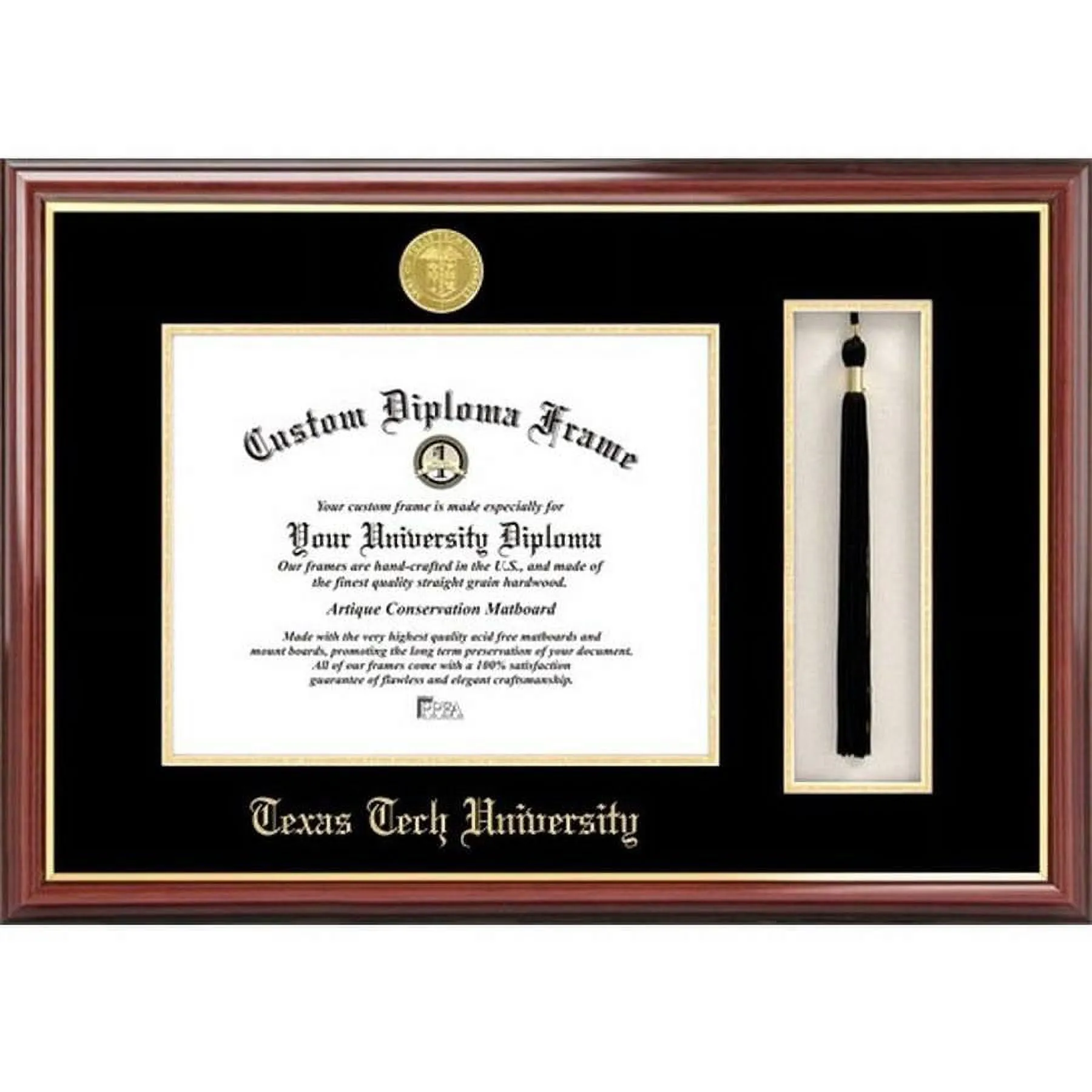 Texas Tech University 11  x 14  Tassel Box and Diploma Frame