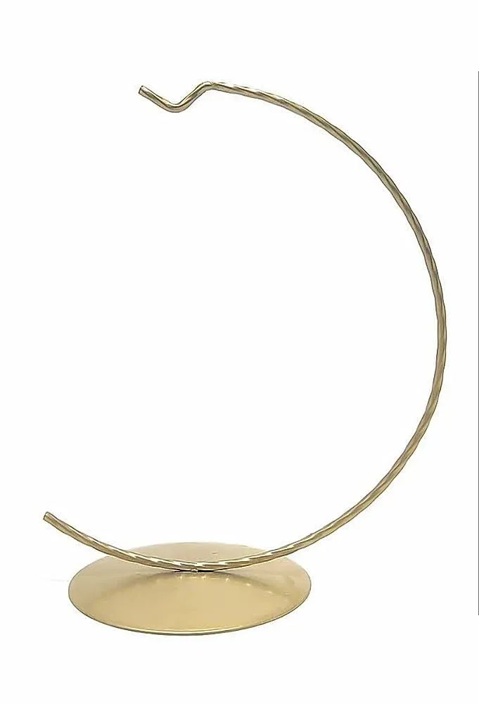 Ornament Display Stand Holder Christmas Round Hanger Hook 5-inch Ø /120mm Gold