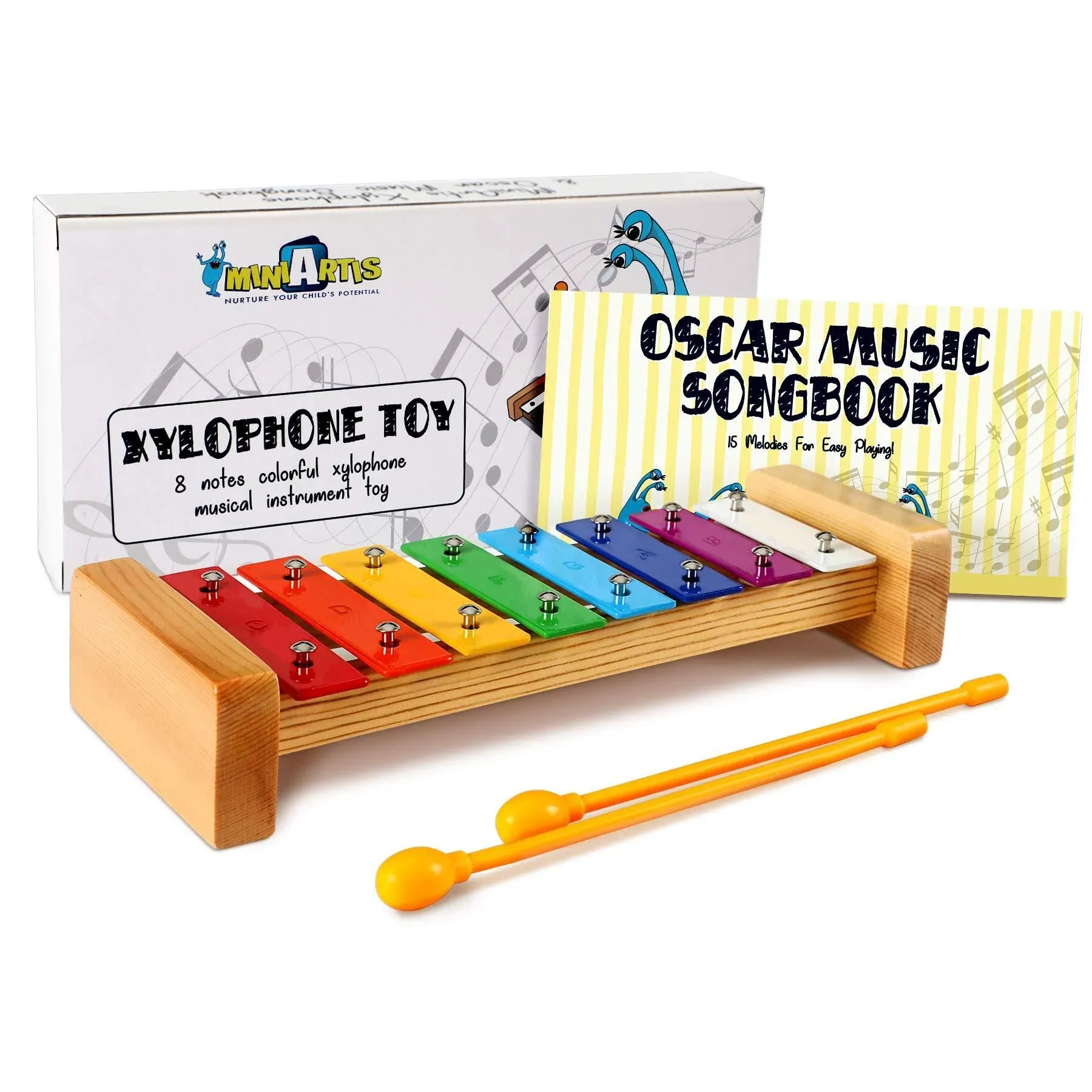  Xylophone for Kids and Toddlers | 8 Notes Colorful Wooden Xylophone | Music 