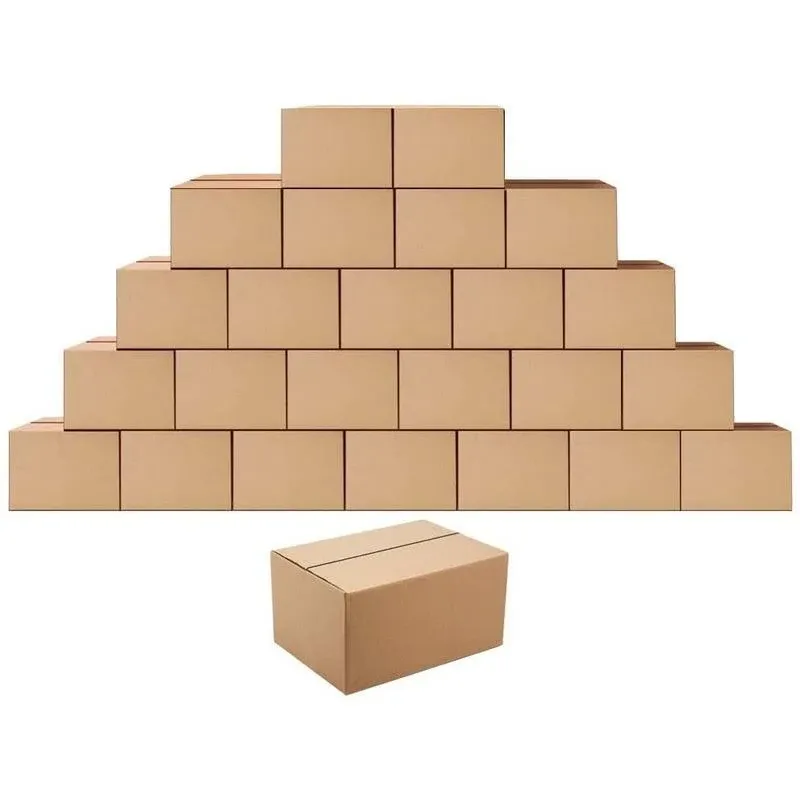 ZBEIVAN Shipping Boxes 8x6x4 Inches Pack of 25 - Corrugated Cardboard Mailing Boxes for Packaging Literature, Small Business and Gifts Delivery (Brown)