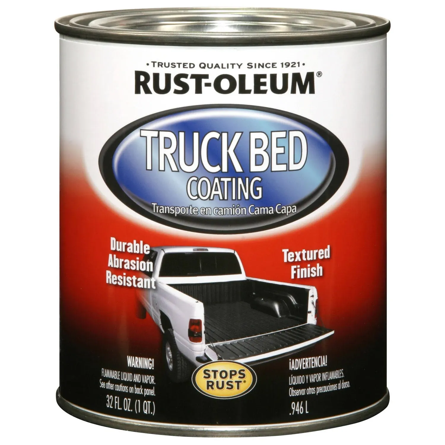 Rust-Oleum 248915 Truck Bed Coating, Black, 1qt.