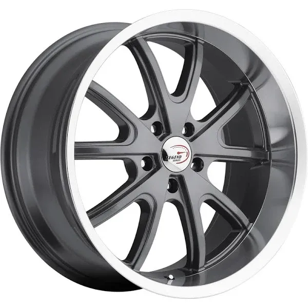 Vision Wheels 143 Torque 15x8 Gunmetal with Machined Lip 5x127 +0mm 83mm