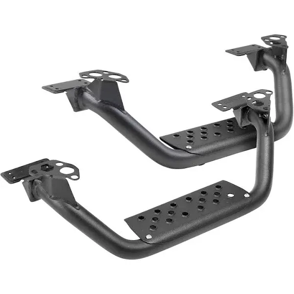 Go Rhino Dominator Extreme D6 SideSteps - Tex Blk - 4in Drop Down Steps (Pair) - D6410000T