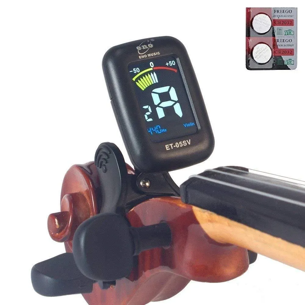 Eno Professional Violin Viola Tuner, Colorful LCD Display Easy Control Clip on ...