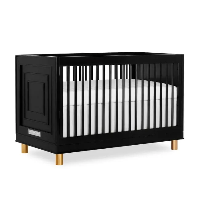 Evolur Loft Art Déco Crib in Black