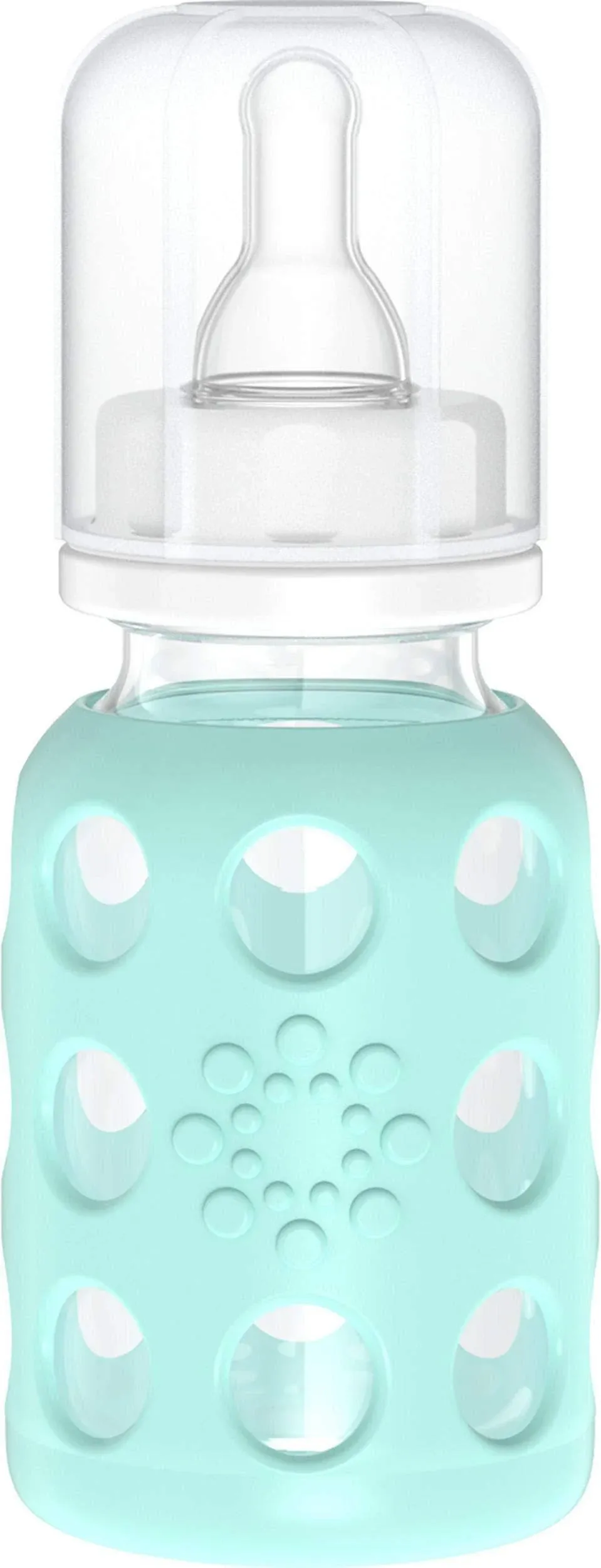 Lifefactory Glass Baby Bottle with Silicone Sleeve - Mint 4 oz