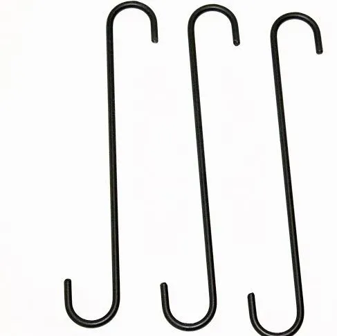 Wrought Iron 12 inch "S" Hooks - Lot of 3 - Hand Made