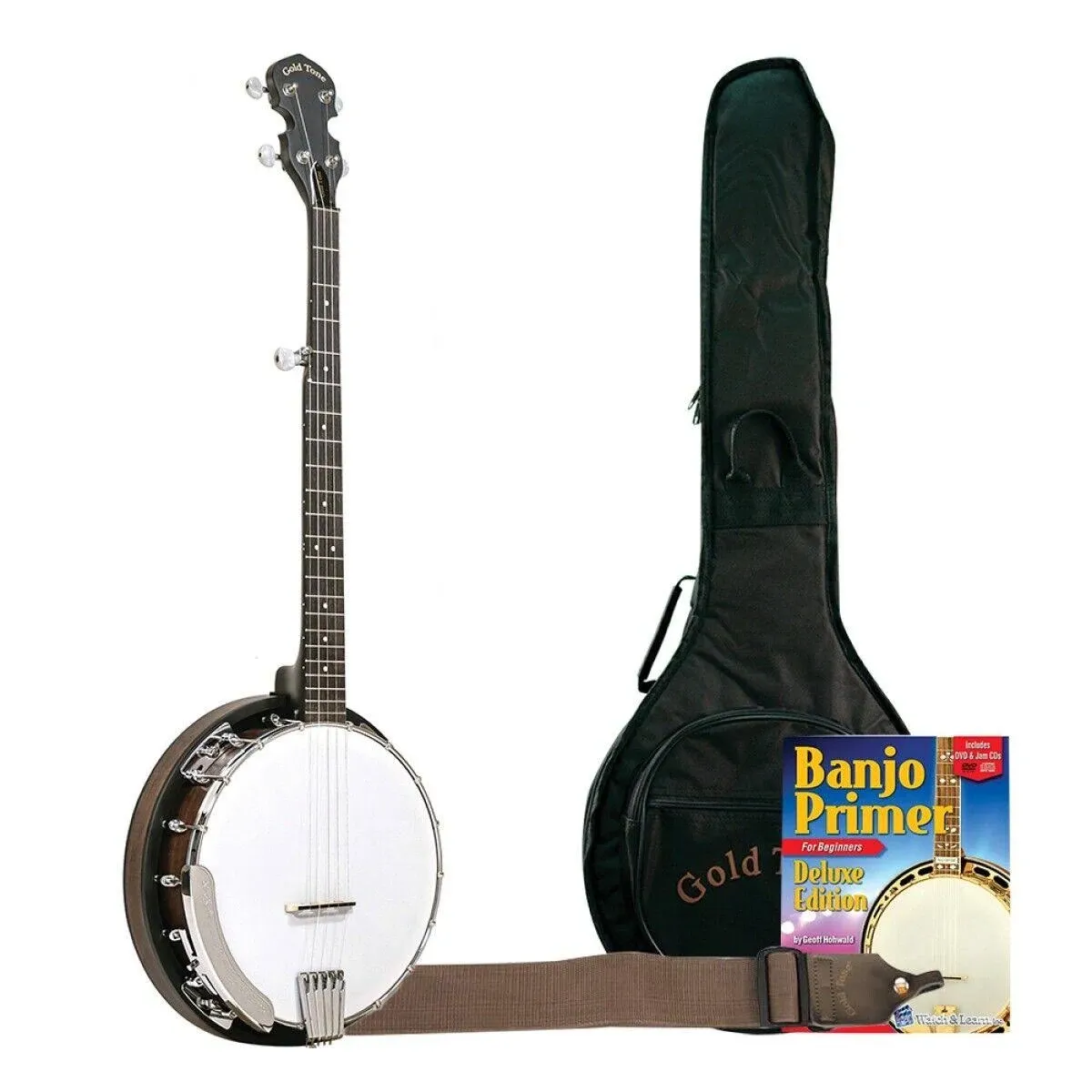 Gold Tone CC-BG Cripple Creek Banjo Bluegrass Starter Pack