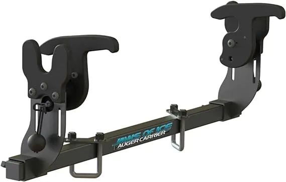 Jaws of Ice Auger Carrier Mount Rack for ATV Metal Racks / Snowmobile