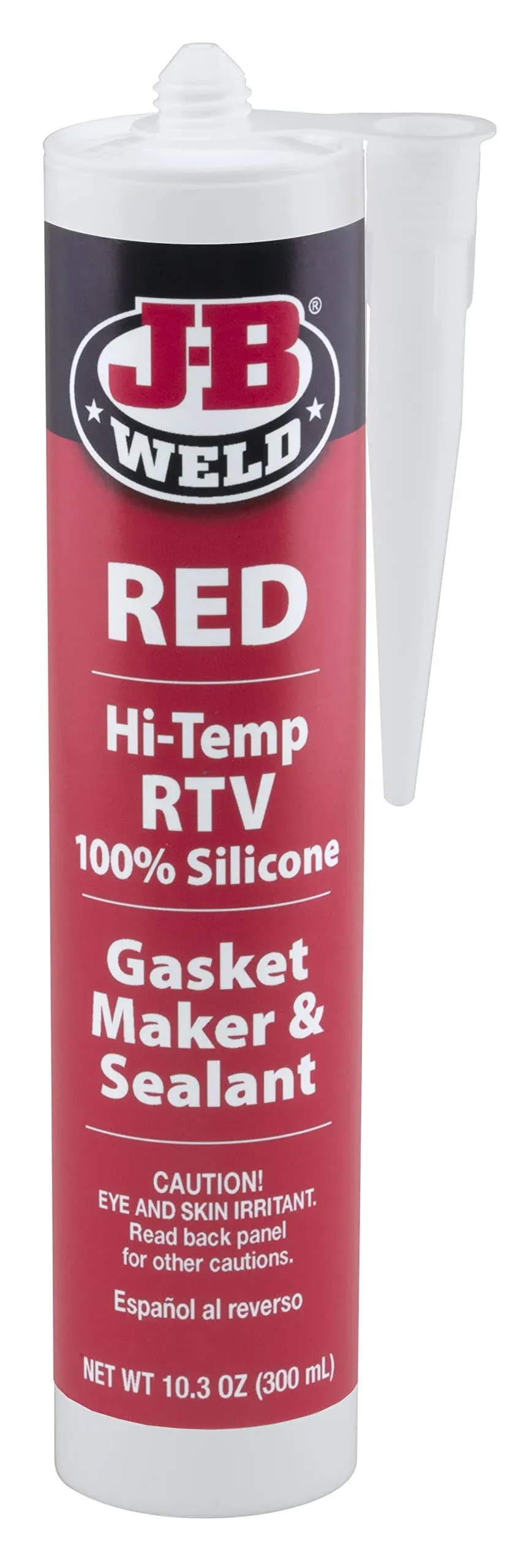 J-B Weld 31914 Red High Temperature RTV Silicone Gasket Maker and Sealant - 10.3 oz.