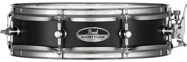 Pearl Short Fuse Black Steel Piccolo Snare Drum 13x3.5