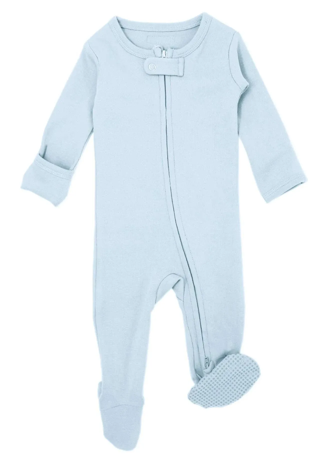 L'ovedbaby Baby Unisex 100% Organic Cotton Zipper Footie, Sleep N Play, Size Preemie-9 Months