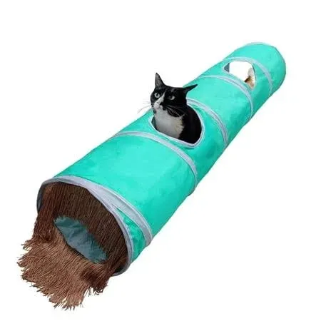 Petest Cat Tunnel for Indoor Cat Collapsible Cat Play Tube with Play Ball and ...