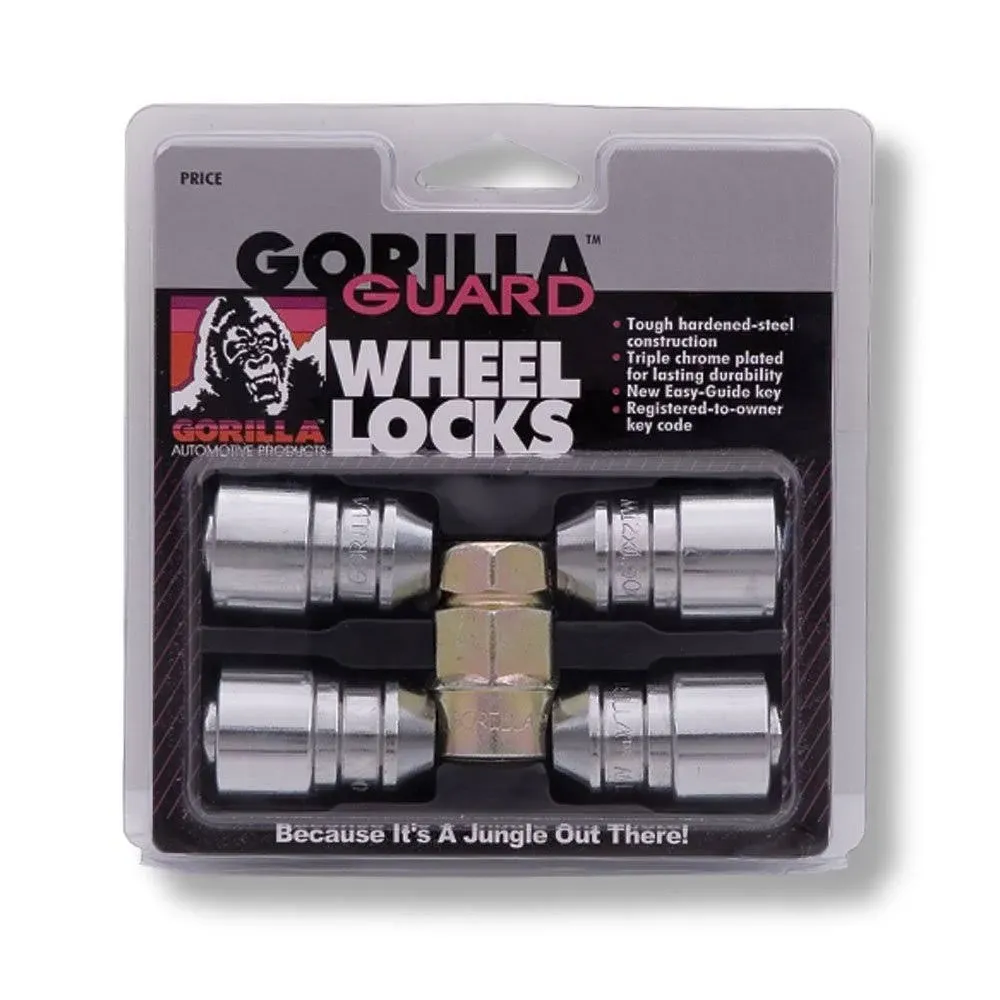 Gorilla Guard Chrome Wheel Locks 14mmx1.50 Bulge Acorn 14x1.5 Lug Nut 61641