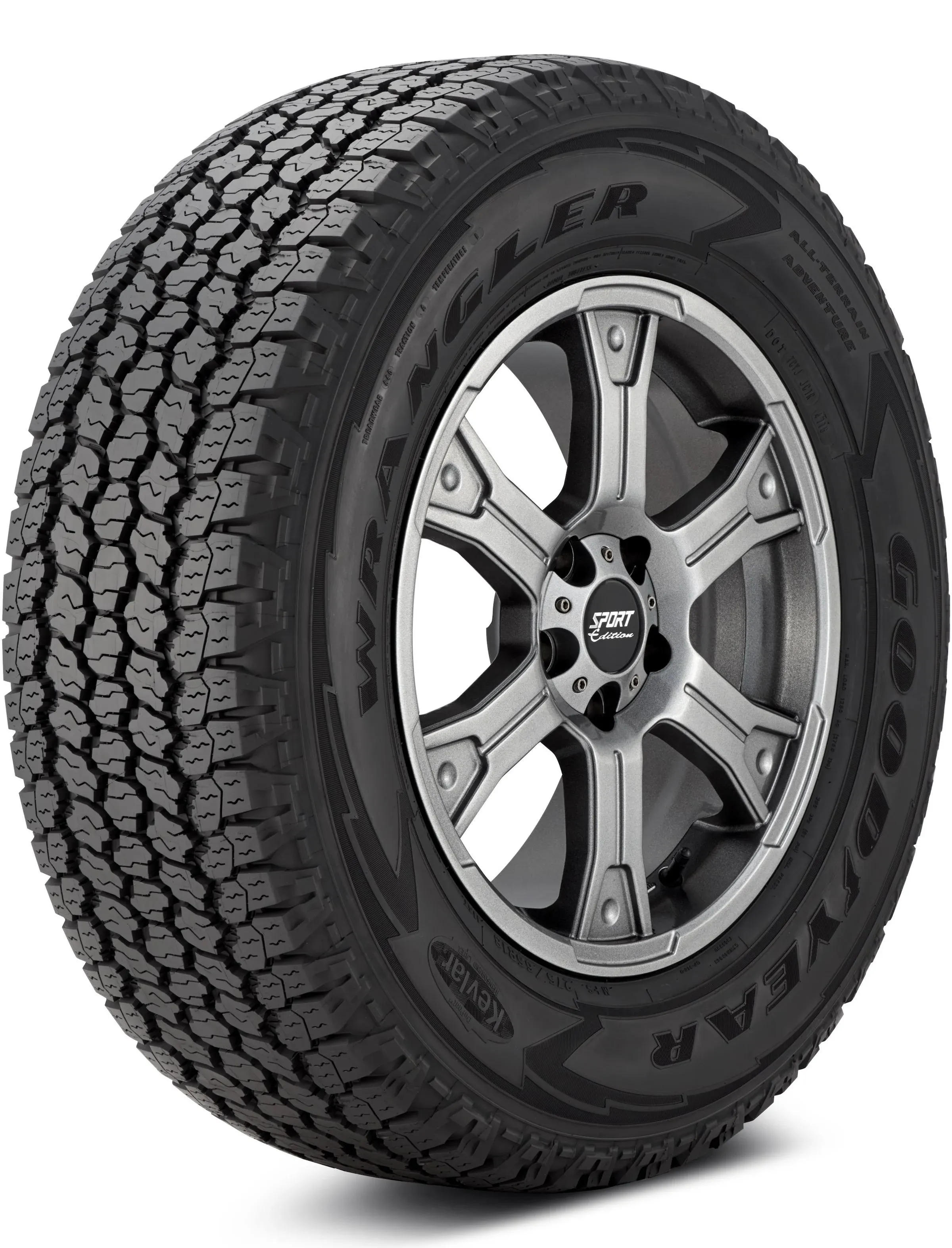 Goodyear Wrangler All-Terrain Adventure With Kevlar 255/65R17 110T BSW (1 Tires)