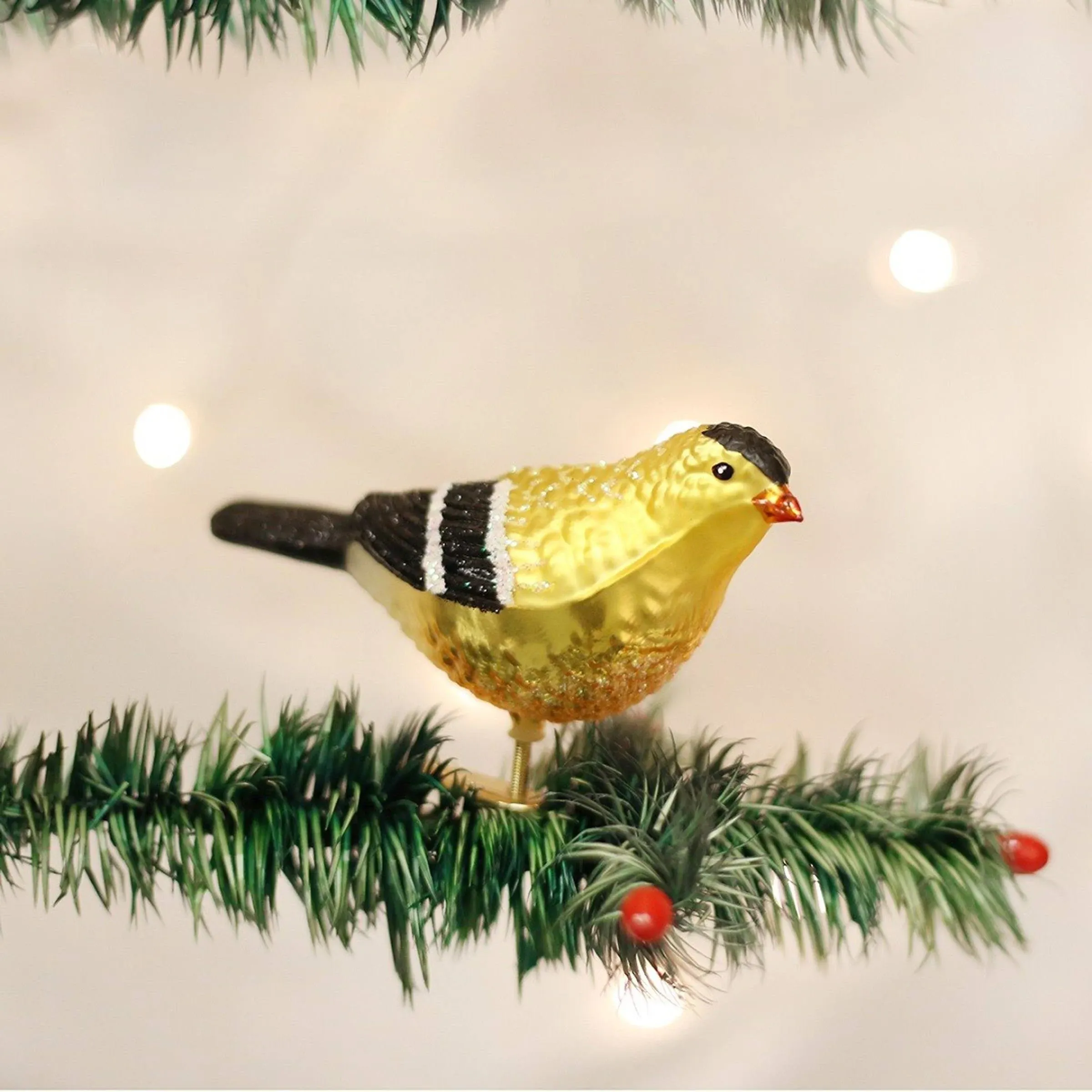 Old World Christmas American Goldfinch Glass Ornament