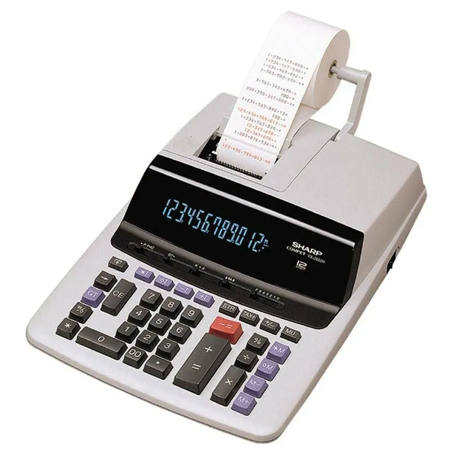 Sharp Compet VX-2652H 12-Digit Desktop Calculator, White