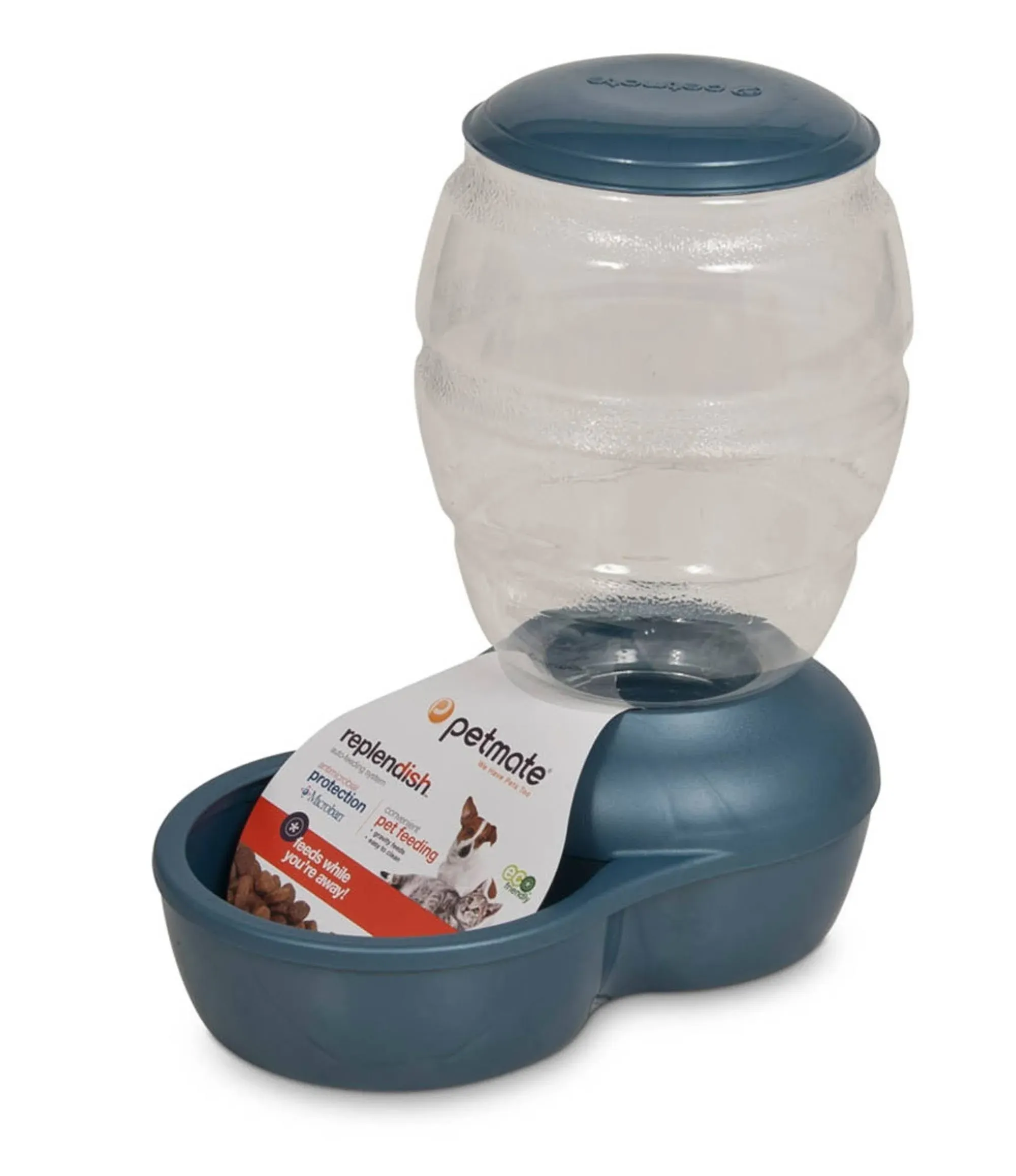 Petmate Replendish Auto-Feeding System, 5 Pound Capacity, Blue