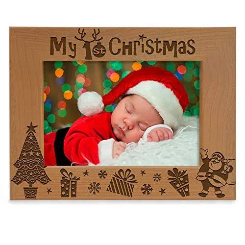 KATE POSH My 1st Christmas Picture Frame My First Baby&#039;s 1st Christmas New Ba...