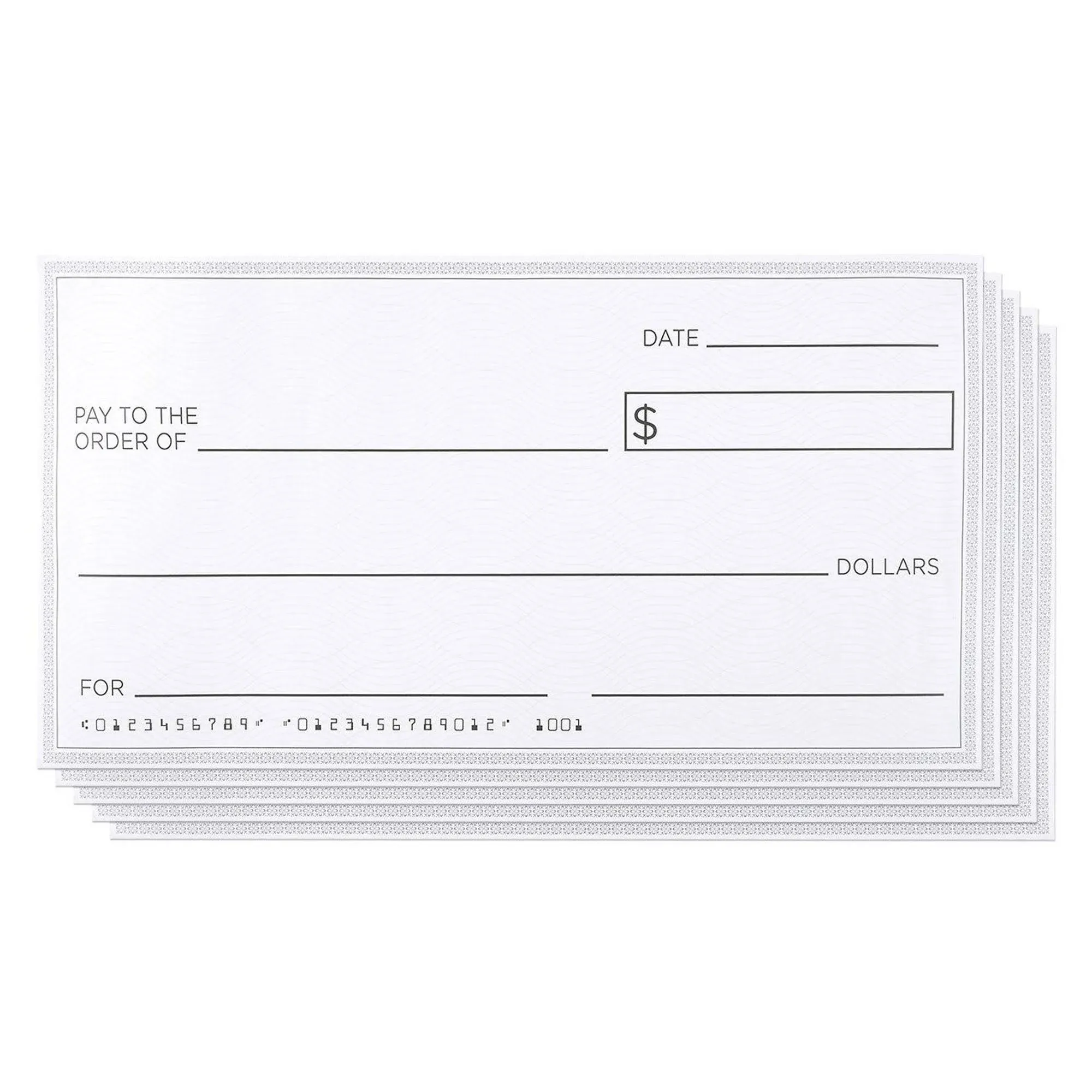 5 Pack Giant Check for Presentations, Awards, Prizes, Fundraisers, Donations, Endowments (30 x 16 In)