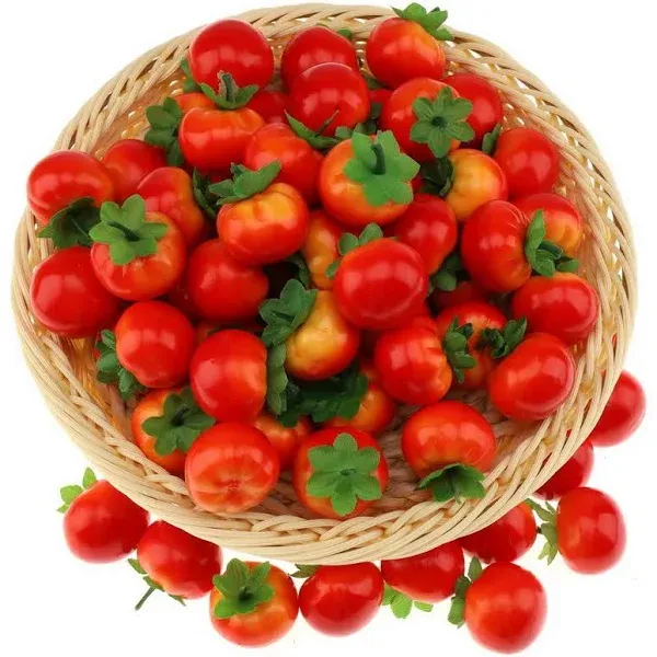 Gresorth 40pcs Mini Artificial Tomato Decoration Fake Fruit Home Party Christmas DIY Material - 3.5 cm