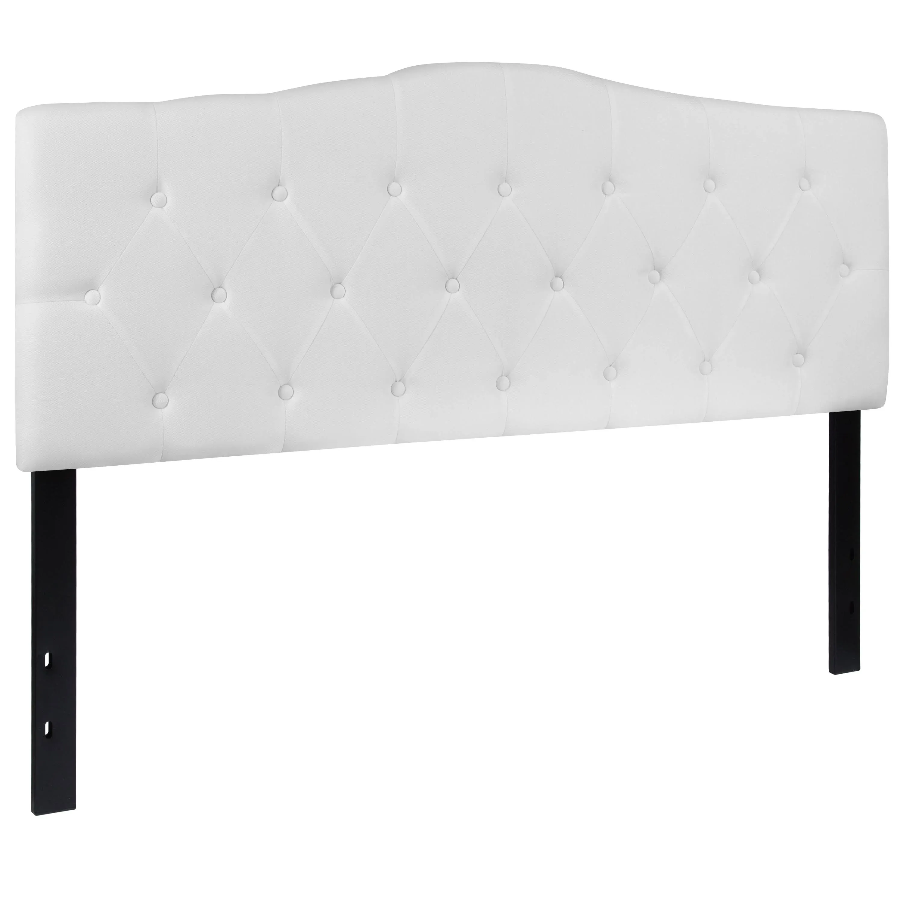 Flash Furniture Cambridge Queen Fabric Panel Headboard in White